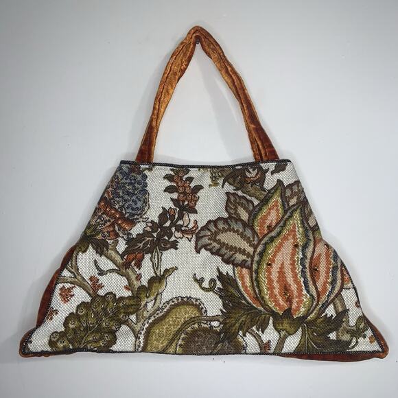 Offhand Designs Handbag Nora Italian Day Floral Tan Rhinestone Limited Edition - Picture 7 of 15